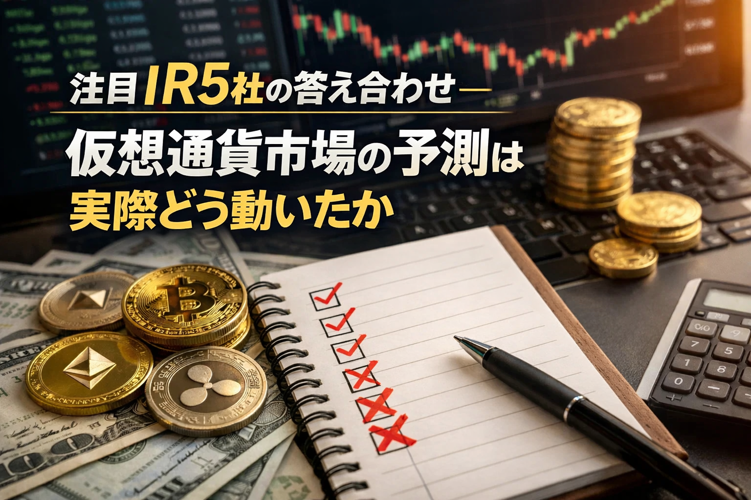 注目IR5社の答え合わせ――仮想通貨市場の予測は実際どう動いたか