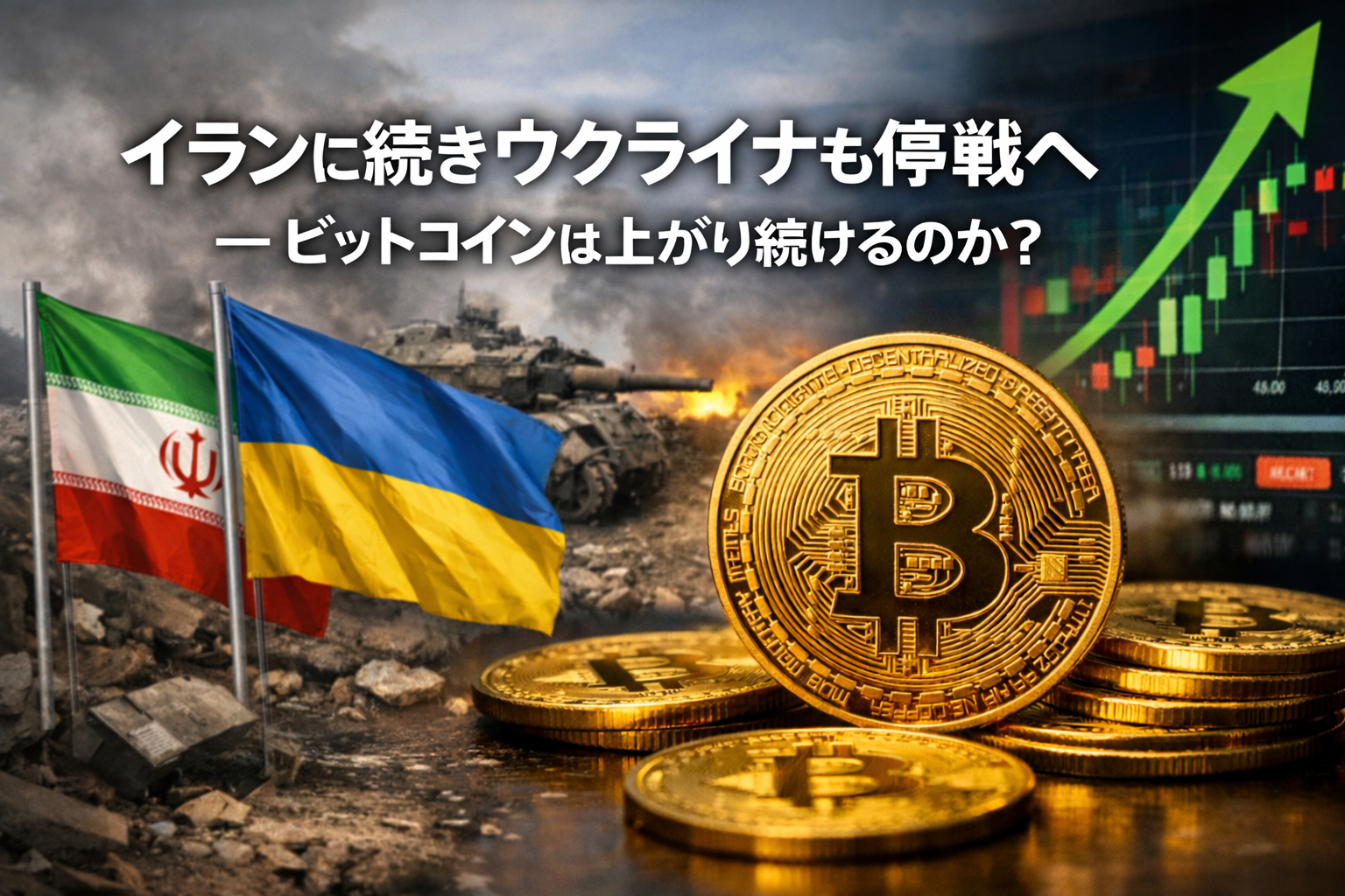 【徹底解説】イランに続きウクライナも停戦へ─ビットコインは上がり続けるのか?