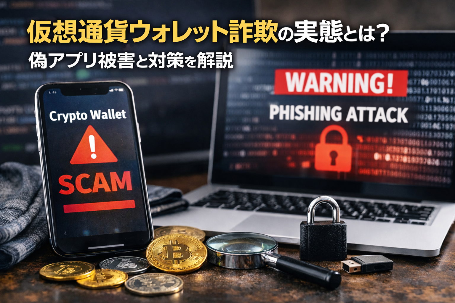 【約15億円流出】仮想通貨ウォレット詐欺の実態とは?偽アプリ被害と対策を解説