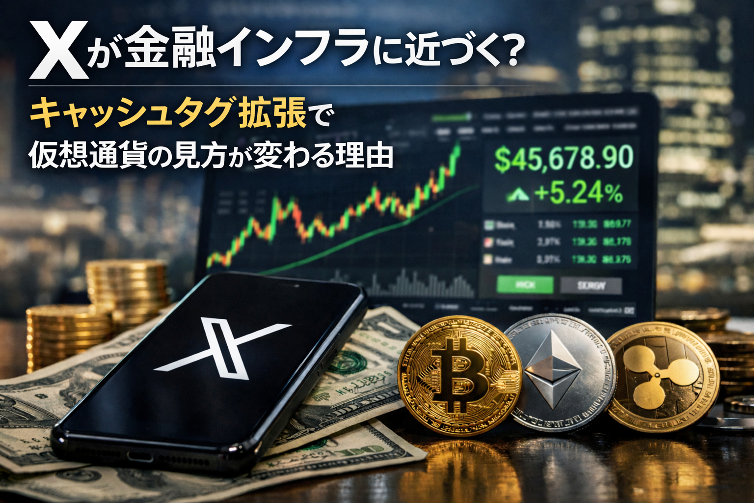 Xが金融インフラに近づく？キャッシュタグ拡張で仮想通貨の見方が変わる理由