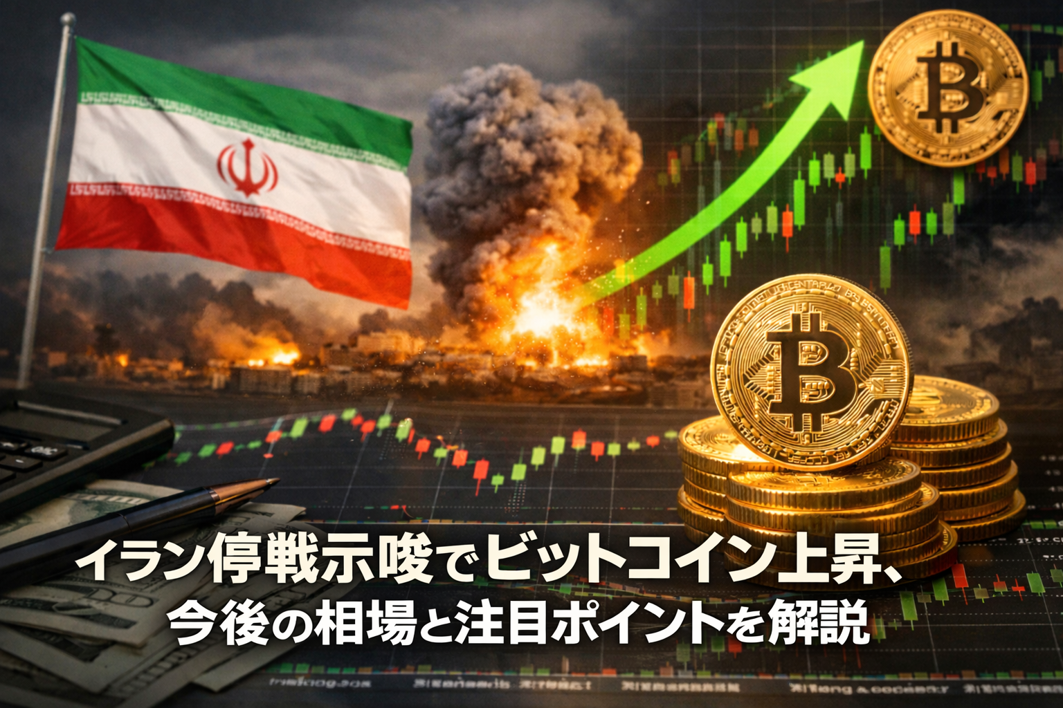 イラン停戦示唆でビットコイン上昇、今後の相場と注目ポイントを解説