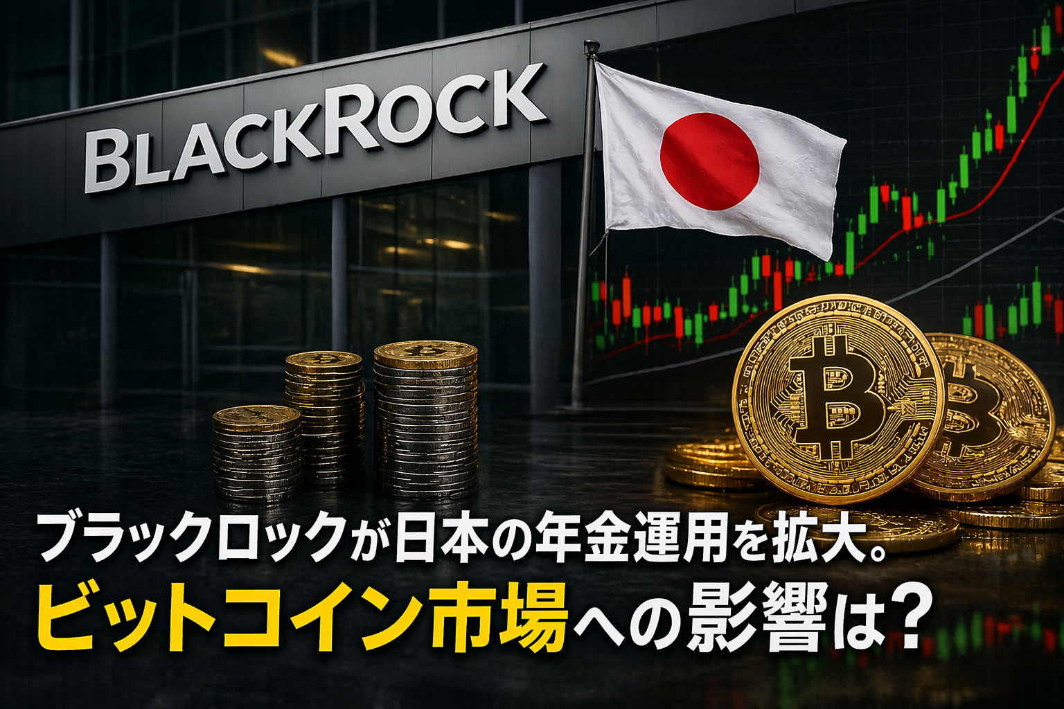 ブラックロックが日本の年金運用を拡大。ビットコイン市場への影響は？
