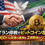 米・イラン停戦でビットコイン急騰―72,000ドル回復の裏側と2週間後のリスク