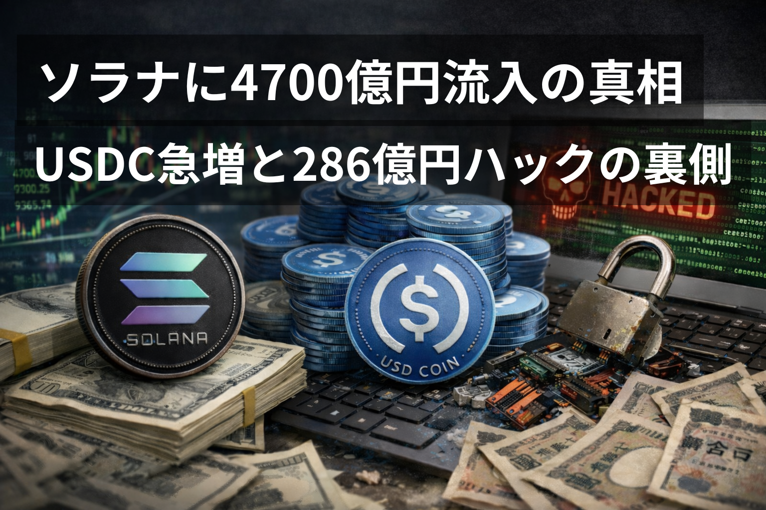 【徹底解説】ソラナに4700億円流入の真相―USDC急増と286億円ハックの裏側