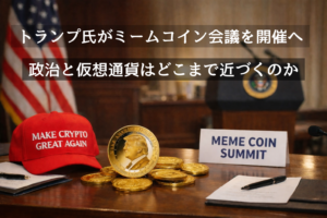 トランプ氏がミームコイン会議を開催へ―政治と仮想通貨の距離はどこまで近づくのか