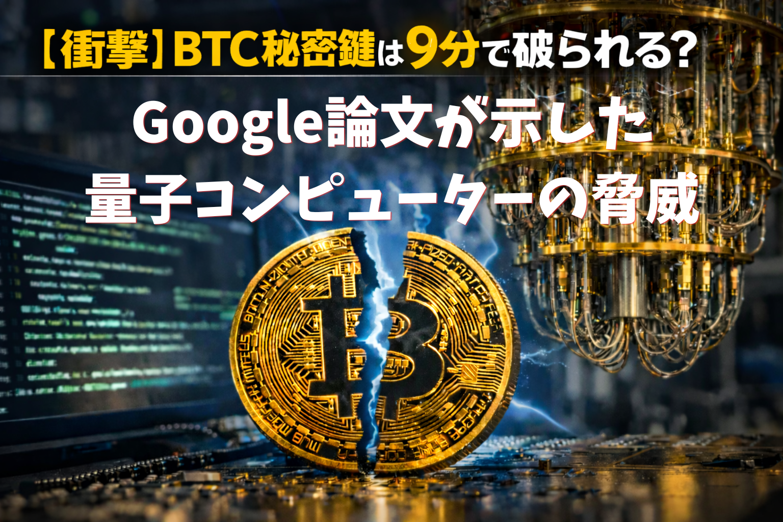【衝撃】BTC秘密鍵は9分で破られる？Google論文が示した量子コンピューターの脅威