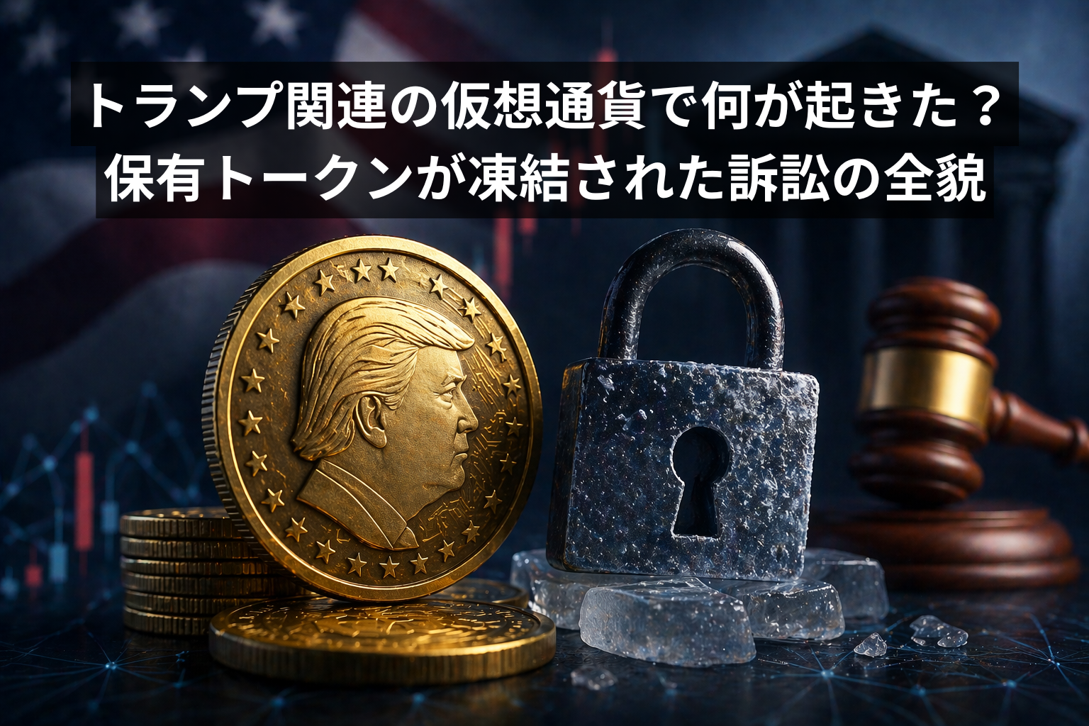トランプ関連の仮想通貨で何が起きた？保有トークンが凍結された訴訟の全貌