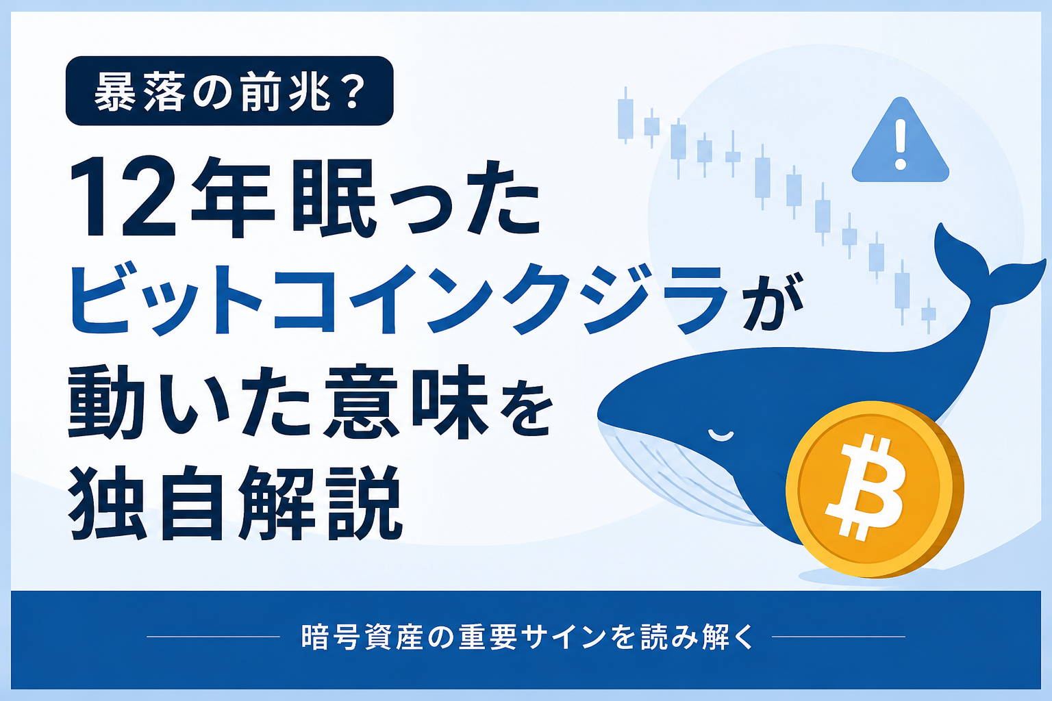暴落の前兆？12年眠ったビットコインクジラが動いた意味を独自解説