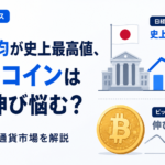 日経平均が史上最高値、ビットコインはなぜ伸び悩む？本日の仮想通貨市場を解説