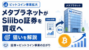 メタプラネットがSiiibo証券を買収へ、ビットコイン事業拡大の狙いを解説