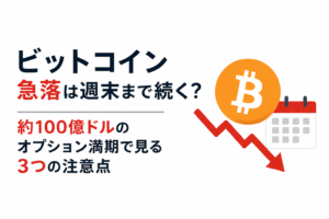 ビットコイン急落は週末まで続く？約100億ドルのオプション満期で見る3つの注意点