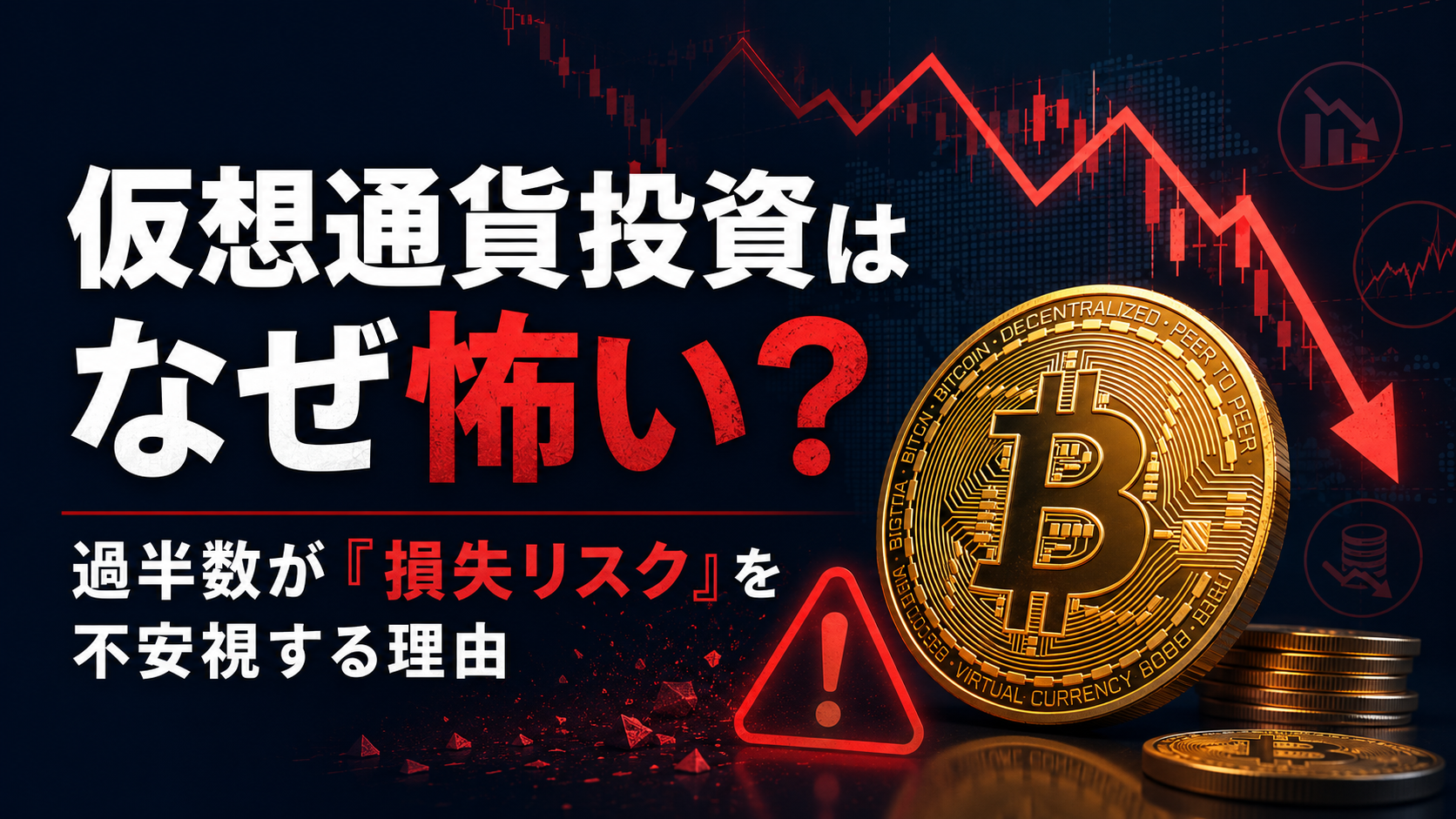 仮想通貨投資はなぜ怖い？過半数が「損失リスク」を不安視する理由