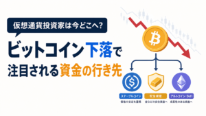 仮想通貨投資家は今どこへ？ビットコイン下落で注目される資金の行き先