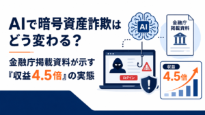 AIで暗号資産詐欺はどう変わる？金融庁掲載資料が示す「収益4.5倍」の実態