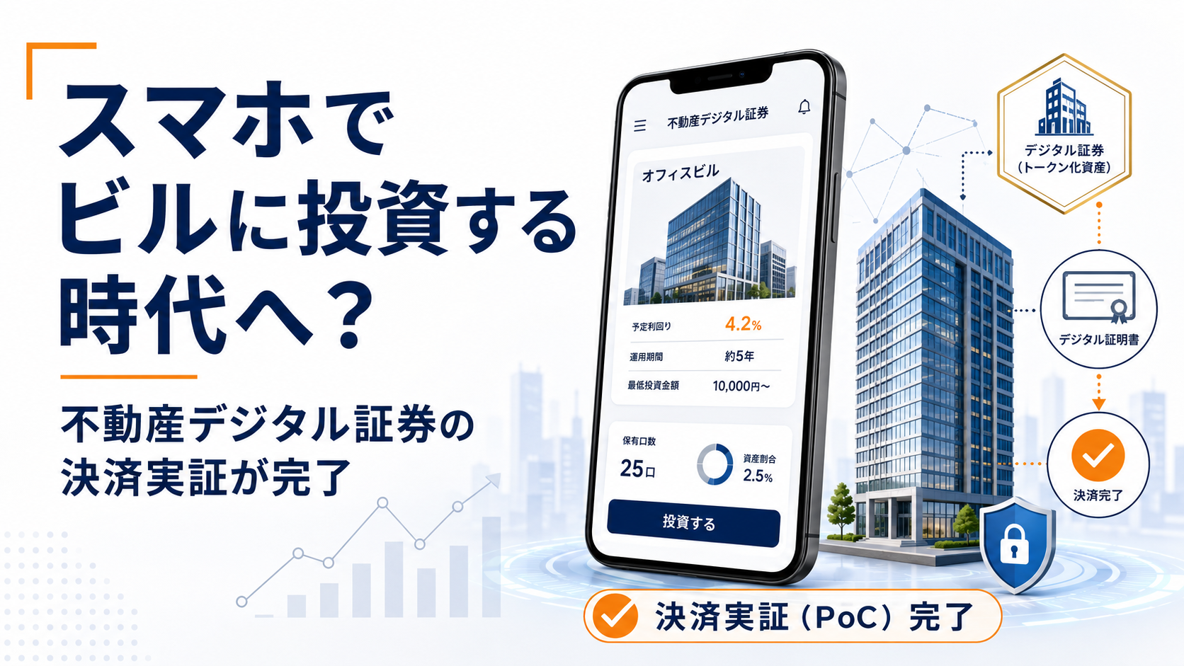 スマホでビルに投資する時代へ?不動産デジタル証券の決済実証が完了