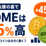 BTC急騰の裏でBOMEは45%高。なぜミームコインは相場上昇時に大きく動く？
