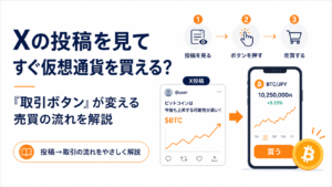 Xの投稿を見てすぐ仮想通貨を買える？「取引ボタン」が変える売買の流れを解説