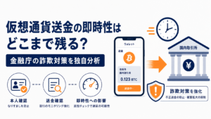 仮想通貨送金の即時性はどこまで残る？金融庁の詐欺対策を独自分析