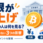 日銀が利上げ、BTCを持つ人は何を見る？円高だけではない3つの影響
