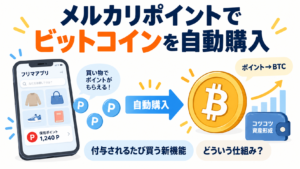 メルカリポイントでビットコインを自動購入、付与されるたび買う新機能。どういう仕組み？